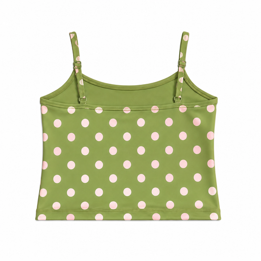 Strawberry Matcha Polkadots Tank