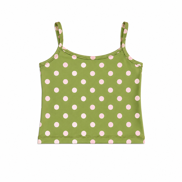 Strawberry Matcha Polkadots Tank